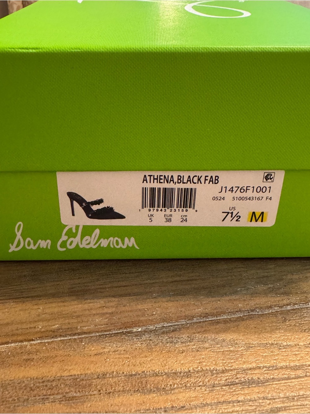 Sam Edelman Black Embellished Pointed Toe Mule - Picture 5 of 5